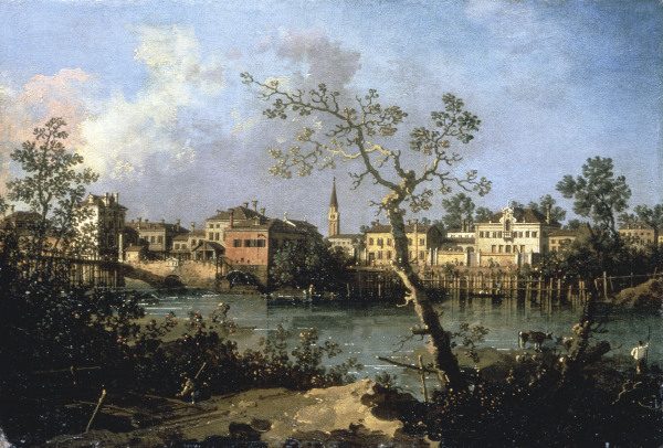 Brenta Canal / Ptg.by Canaletto / c.1760 od Giovanni Antonio Canal (Canaletto)