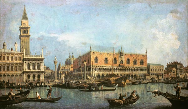 The Molo and the Piazzetta San Marco, Venice od Giovanni Antonio Canal (Canaletto)
