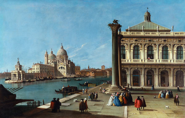 Entrance To Grand Canal, Venice, With Piazzetta And The Church Of Santa Maria Della Salute od Giovanni Antonio Canal (Canaletto)