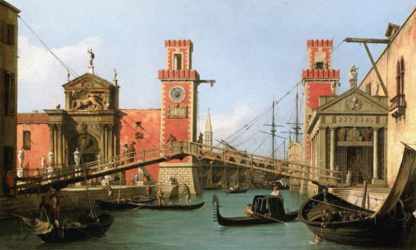The arsenal entrance od Giovanni Antonio Canal (Canaletto)