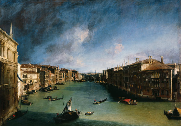 The Canal grandee of the Palazzo Balbi against Rialto od Giovanni Antonio Canal (Canaletto)