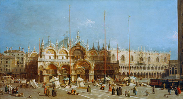 Venedig, Markusplatz / Gem.v.Canaletto od Giovanni Antonio Canal (Canaletto)