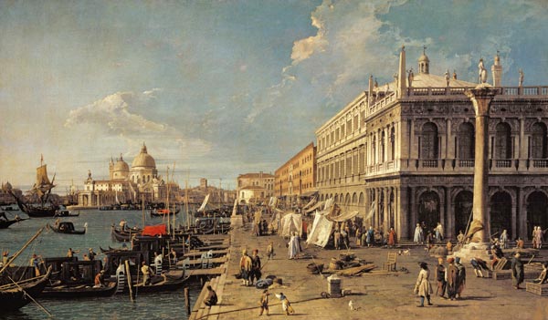 The Molo and the Zecca, Venice od Giovanni Antonio Canal (Canaletto)