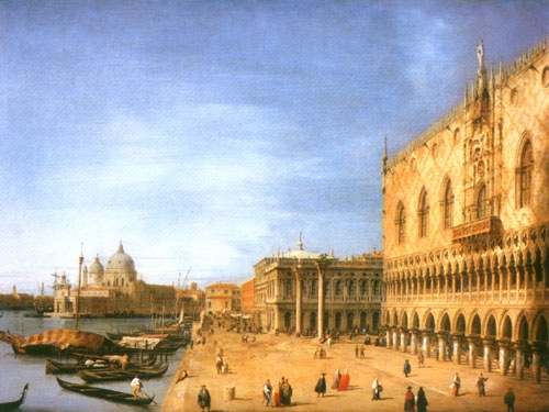 The The Molo looking west od Giovanni Antonio Canal (Canaletto)