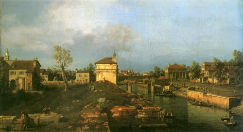 Padua: The Brenta Canal and The Porta Portello od Giovanni Antonio Canal (Canaletto)