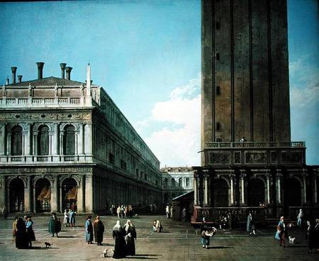 Piazza San Marco: Looking West from the North End of the Piazzetta od Giovanni Antonio Canal (Canaletto)
