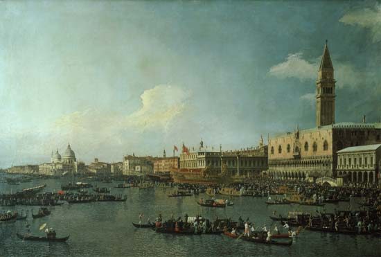 The Basin of San Marco on Ascension Day od Giovanni Antonio Canal (Canaletto)