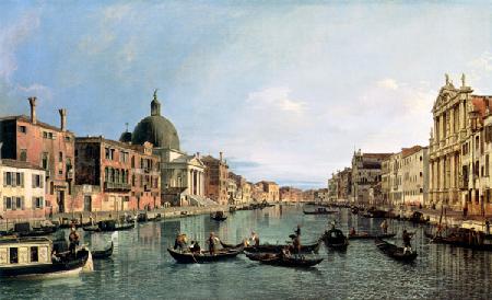 Grand Canal: looking South west from The Chiesa degli Scalzi to The Fondamenta della Crose