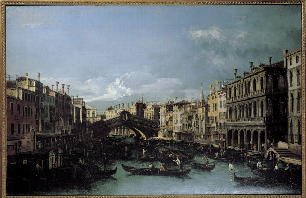 Venedig, Rialtobrücke / Canaletto od Giovanni Antonio Canal (Canaletto)