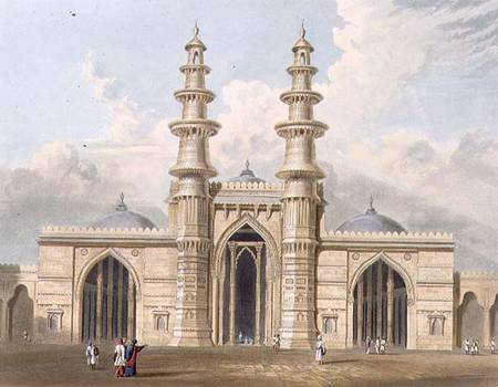 The Shaking Minarets of Ahmedabad, from Volume I of 'Scenery, Costumes and Architecture of India', e od Captain Robert M. Grindlay