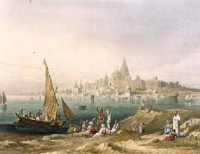 The Sacred Town and Temples of Dwarka, from Volume II of 'Scenery, Costumes and Architecture of Indi
