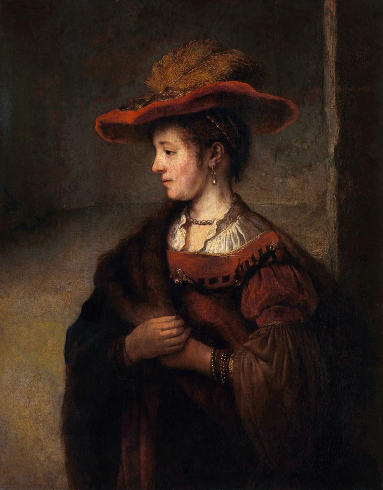 Portrait of Saskia van Uylenburgh (after Rembrandt) od Carel Fabritius