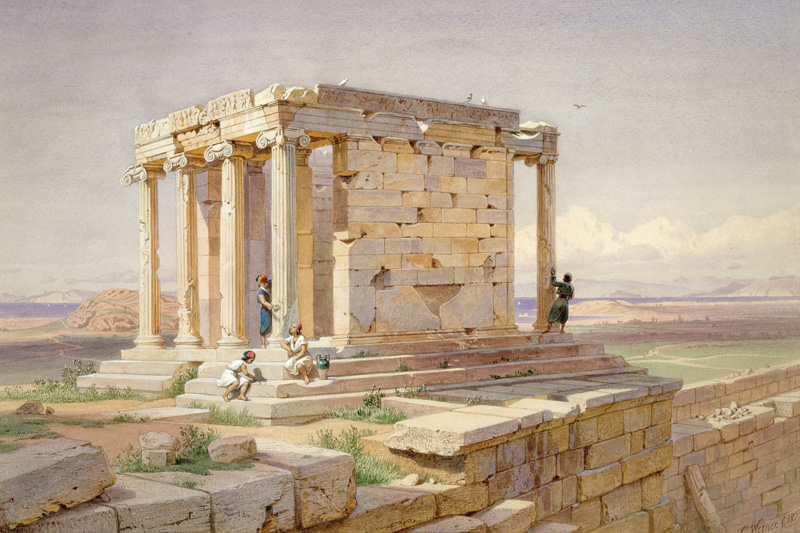 The Temple of Athena Nike. View from the North-East od Carl Friedr.Heinrich Werner