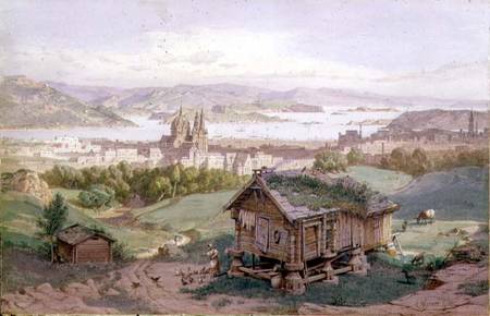 View of Christiania od Carl Friedr.Heinrich Werner