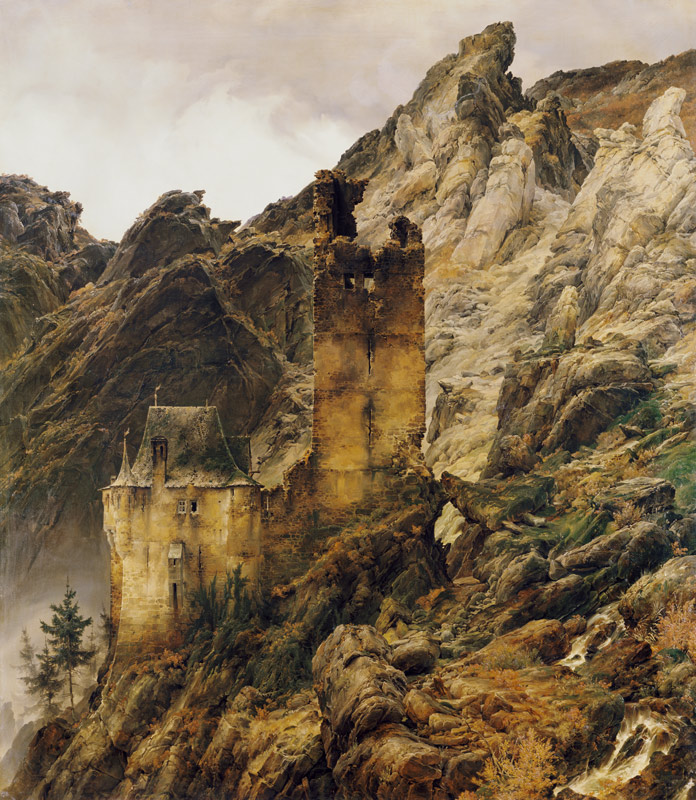 Schlucht mit Ruinen od Carl Friedrich Lessing