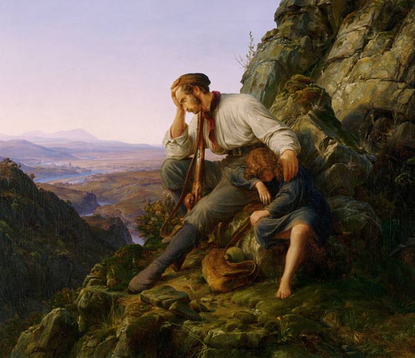 The Robber and His Child od Carl Friedrich Lessing