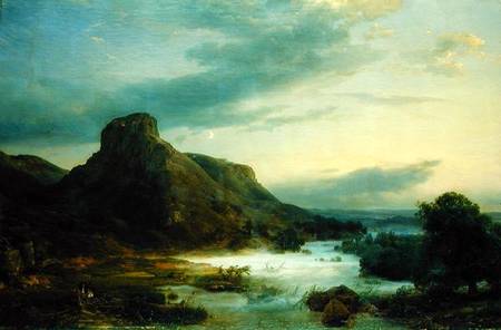 Mountains in an Evening Mist od Carl Friedrich Lessing