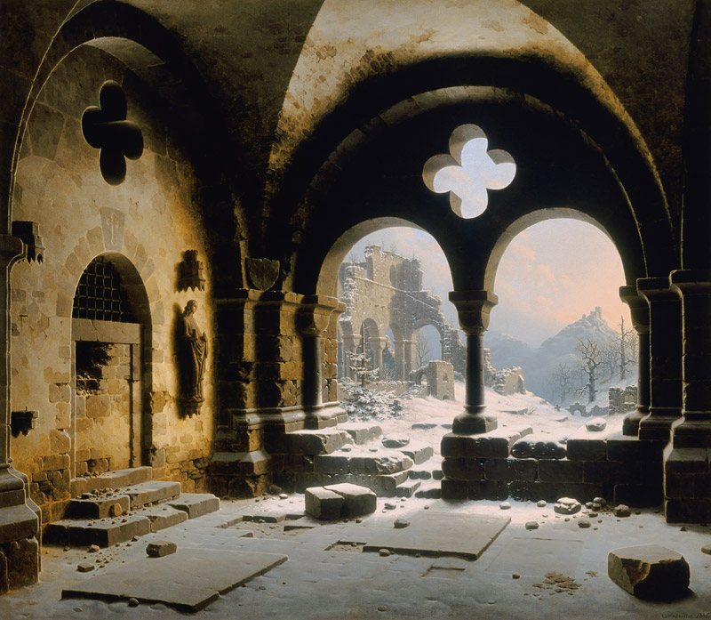 Look from a cloister ruin od Carl Georg Hasenpflug