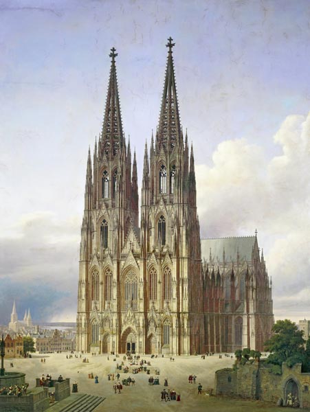 Ideal View of the Cologne Cathedral od Carl Georg Hasenpflug