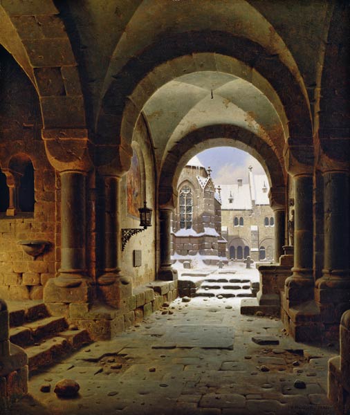 The Monastery Gate in Winter od Carl Georg Hasenpflug
