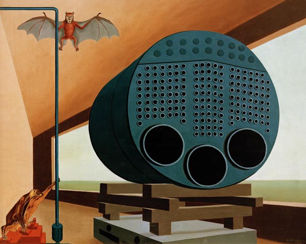 Dampfkessel mit Fledermaus, 1928. od Carl Grossberg