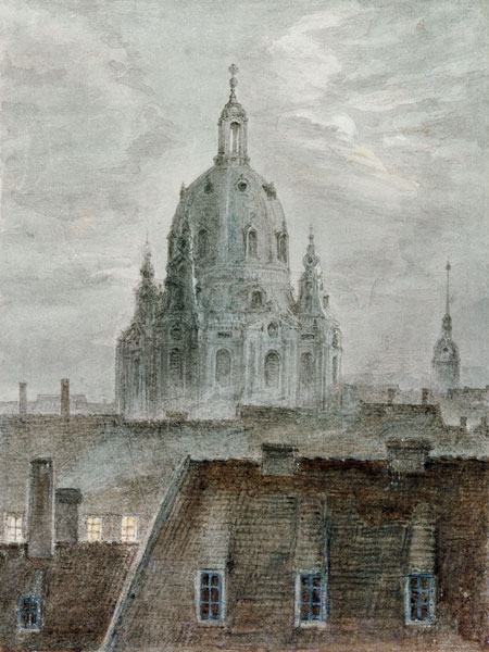 The Frauenkirche in Dresden od Carl Gustav Carus