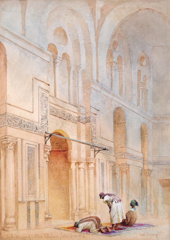 In the Mosque of Sultan Allahoon, Cairo od Carl Haag