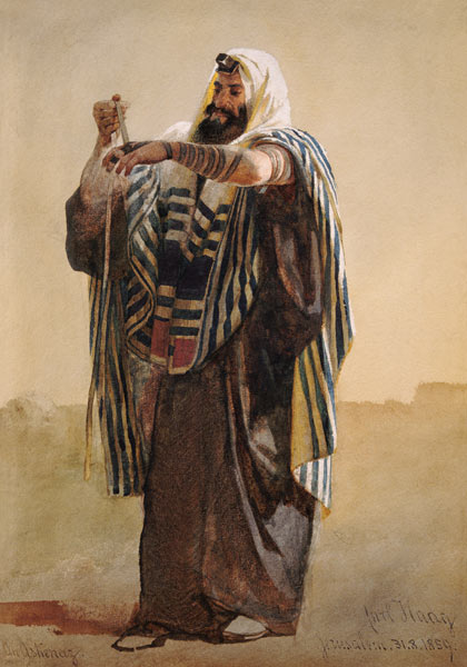 A Jerusalemite Shepherd Winding the Phylacteries for the Hand od Carl Haag