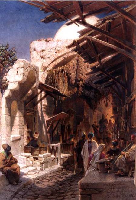 The Bazaar near the Damascus Gate in Jerusalem od Carl Haag