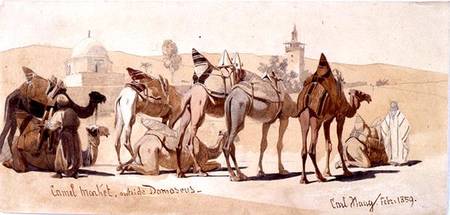 Camel Market Outside Damascus od Carl Haag