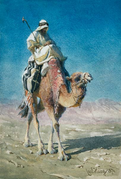 A Bedaween on a Camel's Back od Carl Haag