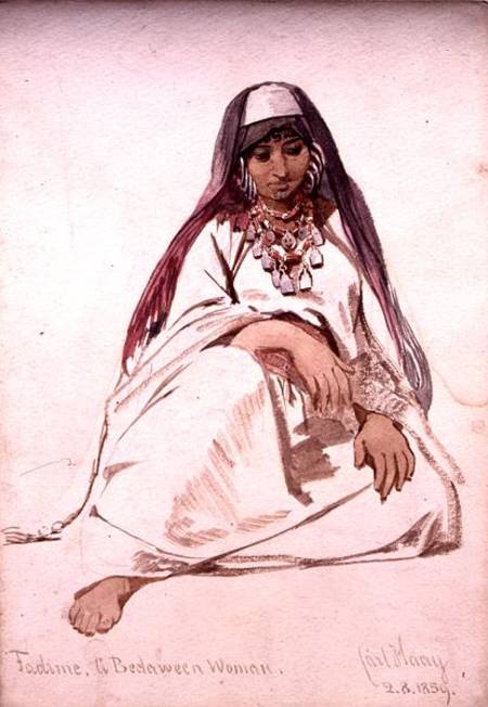 Fadine, a Bedaween Woman od Carl Haag