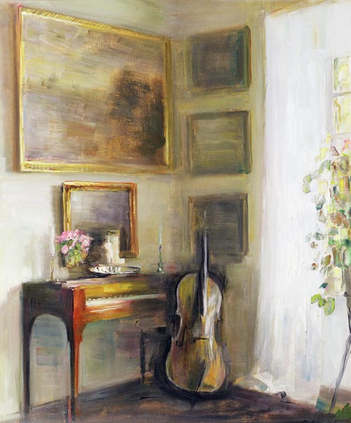 Interior with Cello and Spinet od Carl Holsoe