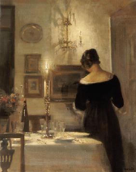 In the dining room