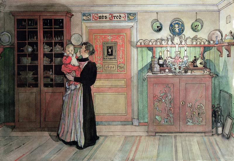 Between Christmas and New Year, from 'A Home' series od Carl Larsson