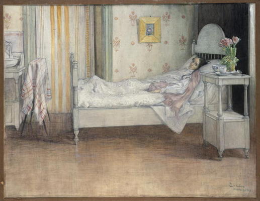 Convalescence, c.1899 (w/c on paper) od Carl Larsson