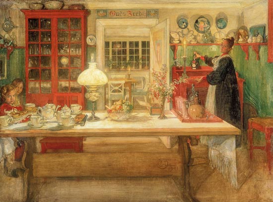 Getting Ready for a Game od Carl Larsson