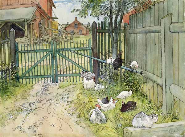 The Gate, from 'A Home' series od Carl Larsson
