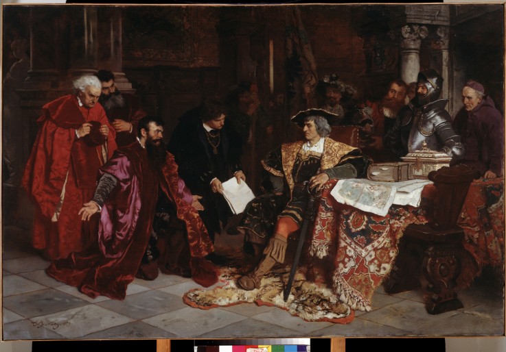 The Emperor Maximilian receives the Venetian Ambassadors in Verona od Carl Ludwig Becker