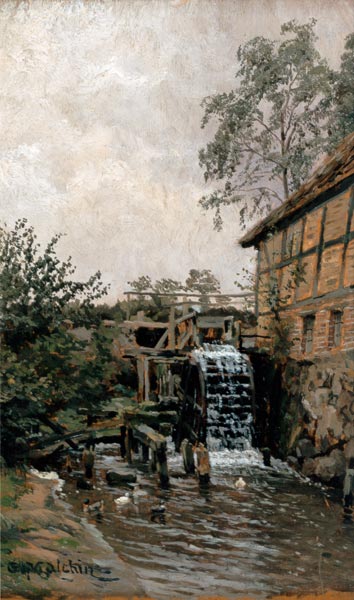 Water-mill in long Brütz. od Carl Malchin