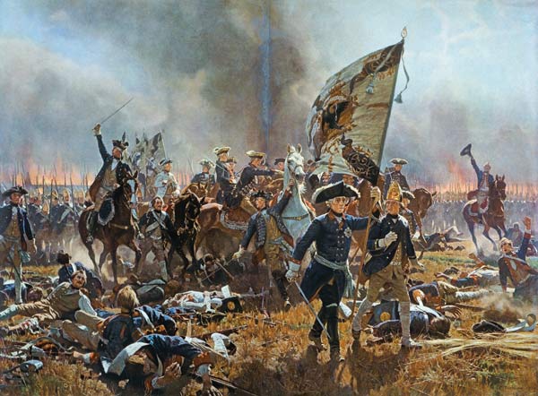 Friedrich the great at the battle of Zorndorf od Carl Röchling