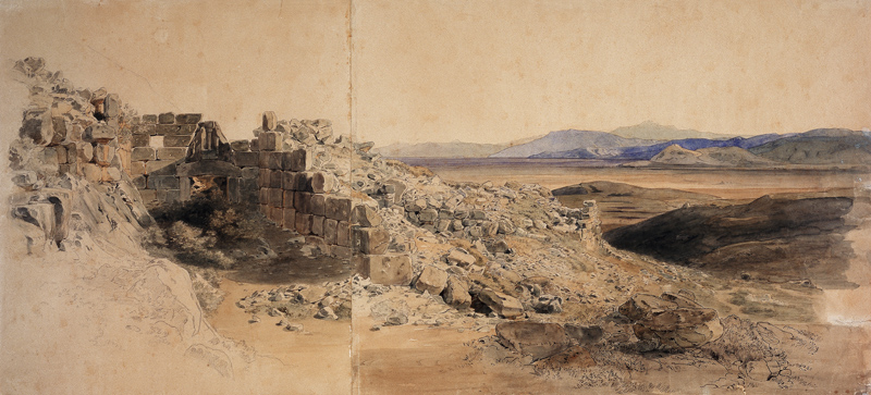 Lion gate in Mycenae od Carl Rottmann
