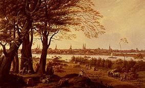 Lübeck of the east from Marli. od Carl Schmidt-Carlson