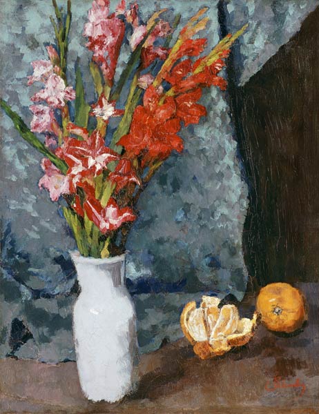 Gladioli and oranges od Carl Schuch