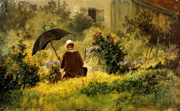 The painter in the garden od Carl Spitzweg