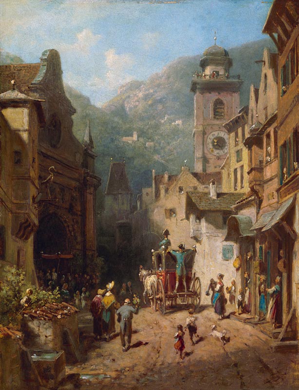 The visit of the father of the people od Carl Spitzweg
