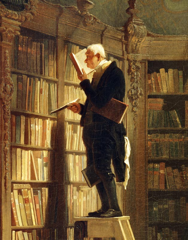 The bookworm (detail) od Carl Spitzweg