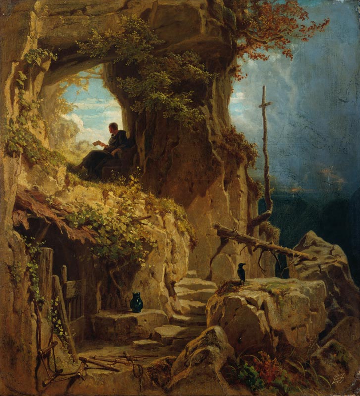 The hermit (Bene vixit qui bene latuit) od Carl Spitzweg