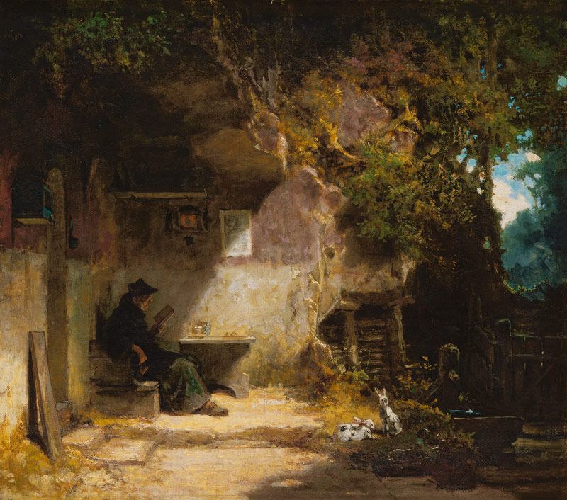 The Hermit in front of His Retreat od Carl Spitzweg