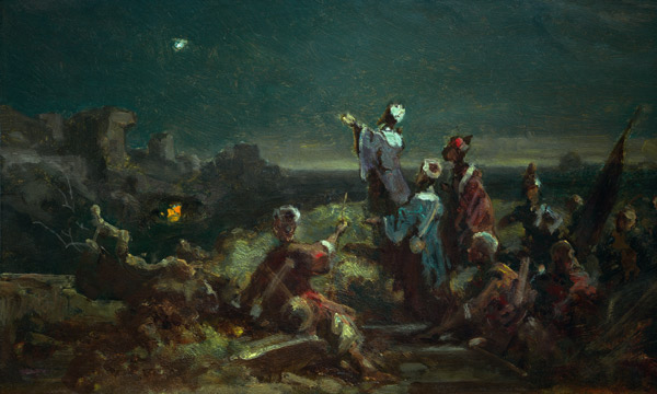 C.Spitzweg, Der Stern von Bethlehem od Carl Spitzweg